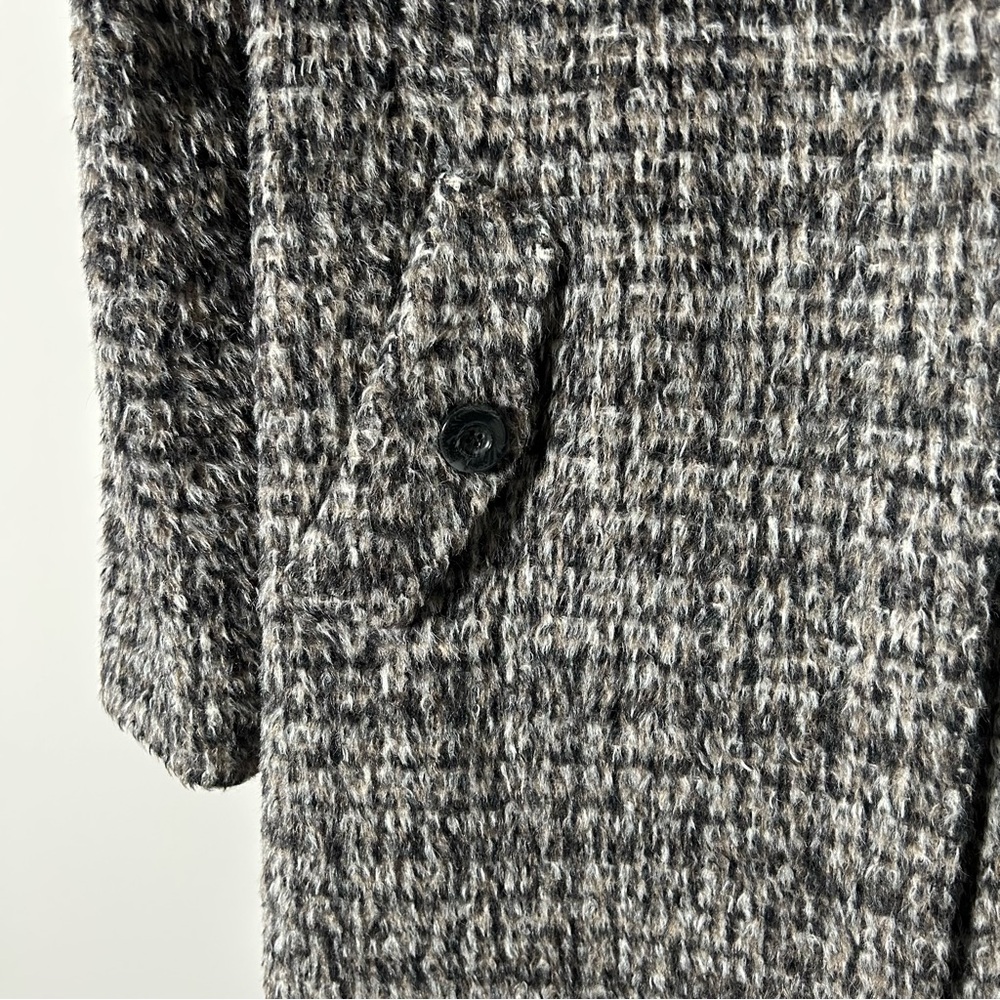Katherine Kelly Alpaca Wool Blend Tweed Coat Grey Womens 14 - Picture 6 of 9